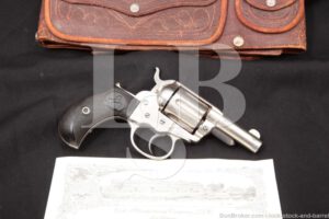 Colt Model 1877 Lightning 2 1/2" Nickel .38 LC Double Action Revolver, 1880