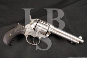Colt Model 1877 Thunderer .41 LC Nickel Double Action Revolver 1890 Antique