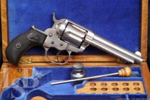 Colt Model 1877 Thunderer Nickel .41 LC Double Action Revolver 1878 Antique