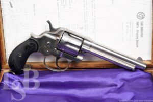 Colt Pall Mall London 1878 Frontier .476 Revolver & Letter, 1885 Antique