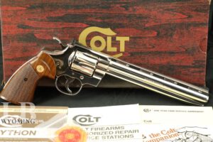 Colt Python .357 Mag Nickel Plated 8” Revolver & Box, Original K Series