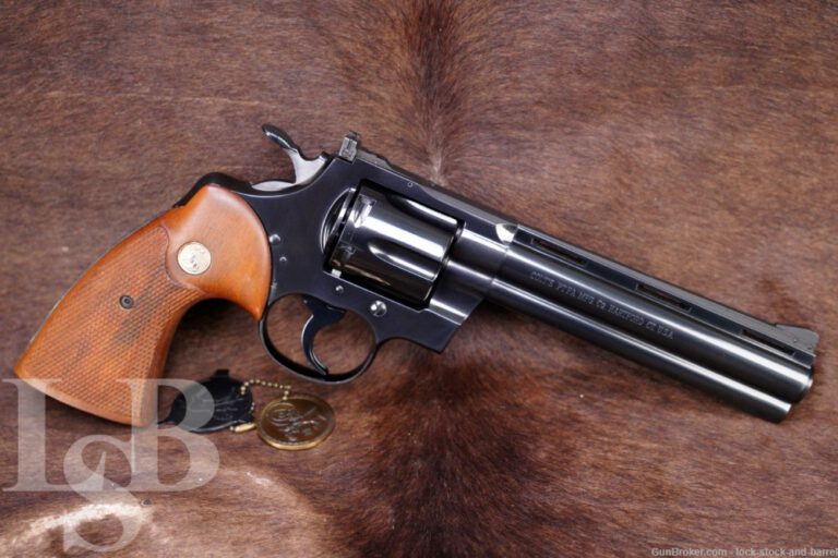 Colt Python Model Blue 6″ .357 Magnum Double Action Revolver, MFD 1961 ...