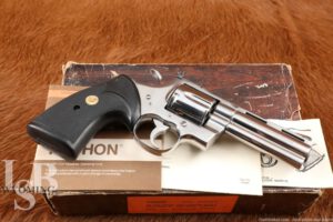 Colt Python Model I3041 4" Brite Stainless .357 Magnum Revolver, MFD 1985