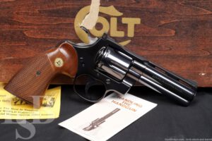 Colt Python Model I3640 .357 Magnum Blue 4” SA/DA Revolver, MFD 1977