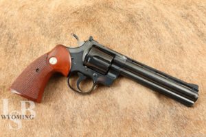 Colt Python Model I3660 Blue 6" .357 Magnum SA/DA Revolver & Box, MFD 1975