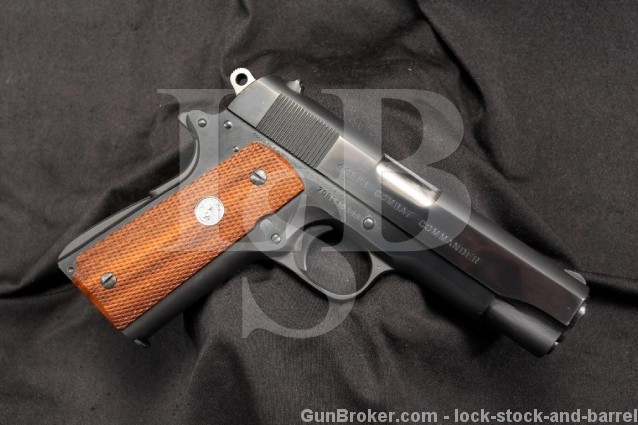 Colt Series 70 1911 Combat Commander 9mm Luger Single Action Semi Automatic Pistol - MFD 1976