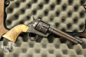 Colt Single Action Army .45 Colt Revolver 5.25” Ivory Grips 1877 w/ Letter