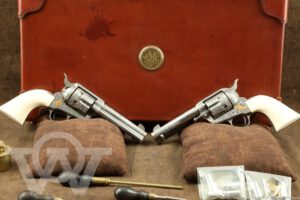 Colt Single Action Army 2nd Gen Pair 45/.44 SAA Engraved Revolvers 1969 C&R