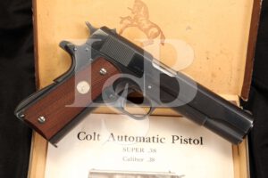 Colt Super .38 Automatic 1911 A1 1911-A1 Government Model Pistol & Box, 1950 C&R