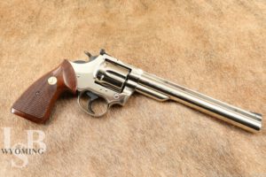 Colt Trooper MK III 8" Nickel .22 WMR Magnum Double Action Revolver, 1980