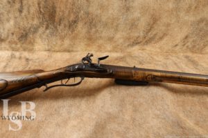 Dave Hoffman Custom Jaeger Rifle .62 Cal 38” Flintlock Brown w/ Patchbox