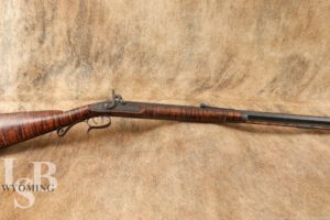 Dennis Kelley Hawken Cap & Ball Rifle .38 Cal. 34.5” Octagon Curly Maple