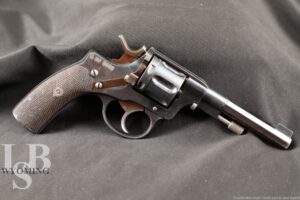 Early Swedish Husqvarna 1887 Nagant 7.5mm Military Revolver, 1898 Antique