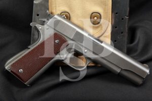 Early WWII Colt Model 1911A1 1911-A1 .45 ACP Pistol With Mags & Pouch, MFD May 1942, C&R