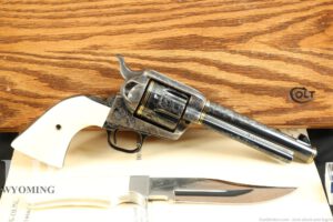 End of Trail EOT 1995 Colt Single Action Army .44-40 Cased Revolver & Knife