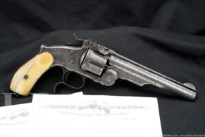 Engraved Smith & Wesson S&W Third Model Russian .44 6.5" Revolver Antique