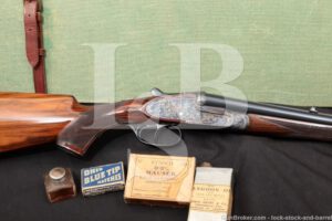 Engraved Victor Sarasqueta Sidelock .375 H&H Magnum Double Rifle, 1952 C&R