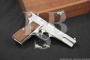 FN Browning Hi-Power Centennial 9mm Nickel Semi-Automatic Pistol, MFD 1978