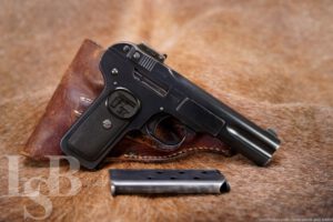 FN Browning Model 1899 7.65mm .32 ACP 4" Blue Semi-Auto Pistol MFD 1900 C&R