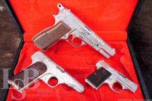 FN Hi-Power 1955 Baby Browning Renaissance Factory Engraved Set, 1950's C&R