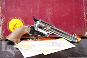 Factory Cutaway Colt Single Action Army SAA .45 Revolver & Letter, MFD 1991