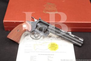 Factory D Engraved Colt Diamondback Model Blue 6" .22 LR Revolver, 1979