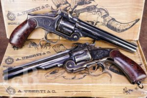 Factory Engraved Uberti 1875 Russian Schofield .44 Revolver Pair, 2000