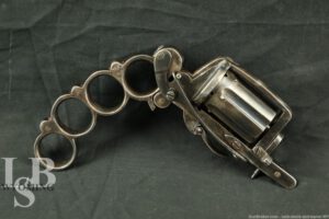 Folding Apache Knuckleduster Pinfire Revolver/Knife/Brass Knuckles, Antique