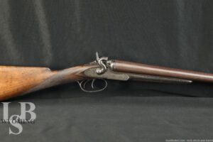 G.H. Fox Sidelock Hammer Double 12 GA Damascus SXS Shotgun, 1870 Antique