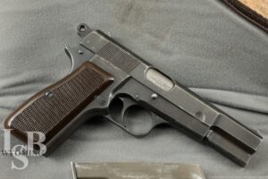 German Marked FN Browning Hi-Power 4.7” 9mm Semi Auto Pistol & Mag C&R