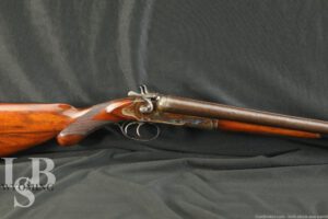 H&R Damascus Hammered Boxlock Side By Side 12 Ga Shotgun, 1880s