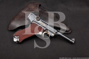 Interwar Mauser 42 P.08 P-08 P08 Luger 9mm Semi-Auto Pistol, MFD 1937 C&R