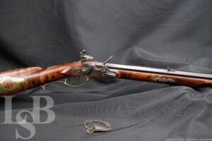 L. Bryner Flintlock Rifle .32 Cal 32.5” w/ Inlays & Patchbox, ATF Antique