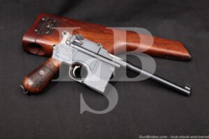 Mauser Model 1896 C96 Broomhandle 7.63mm .30 Cal Semi-Auto Pistol, 1912 C&R