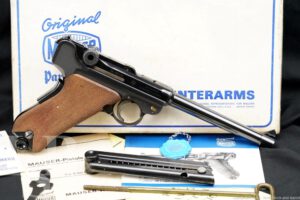 Mauser Post-War American Eagle 6" 9mm Luger Semi-Automatic Pistol & Box C&R