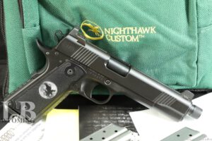 New In Box Nighthawk Custom AAC-T Recon Black 9MM 5.5” Threaded 1911
