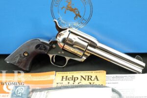 Nickel Colt 3rd Gen LNIB Single Action Army SAA 4.75” .45 LC Revolver w/Box