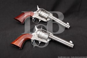 Pair Engraved Uberti Taylors Colt 1873 SAA Repro .45 LC Revolvers 2003