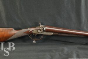 Patrick Mullin 12 GA 28” SxS Damascus Double Hammer Shotgun Antique