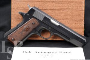 Post-War Colt Super .38 Automatic 5" 1911 Semi-Auto Pistol & Box, 1965 C&R