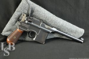Pre-War Commercial C96 Broomhandle 9mm Mauser Export? Semi Auto Pistol, C&R