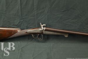 Rare Belgian 14 Gauge Pinfire SxS Shotgun W/ French Cam Lever,1850s Antique