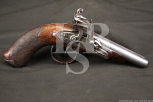 Rigby of Dublin .49 Cal. Side by Side Flintlock Muzzleloader Pistol Antique