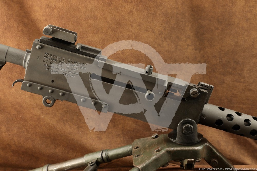 Saginaw Browning Machine Gun 1919A7 Semi-Auto Rifle, Air Cooled w/ Tripod