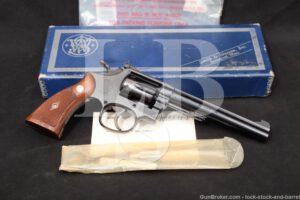 Smith & Wesson S&W Model 48 4-Screw .22 Magnum Revolver & Box, MFD 1960 C&R