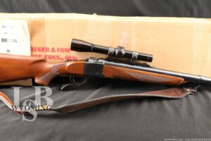 Sturm Ruger No. 1 24” .458 Win Mag Falling Block Rifle W/ Box, Scope, 1976