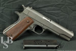US Army WWII Ithaca Model 1911A1 .45 ACP 5" Semi-Auto Pistol 1943 C&R Rare