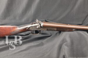 WH Baker Co Three-Barrel Gun 10 GA/.38 Drilling Combo Rifle/Shotgun Antique