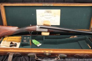 Westley Richards "Patented One Trigger" 12 Ga SxS Drop Block Shotgun, Cased w/ Accessories Westley Richards "Patented One Trigger" 12 Ga SxS Drop Block Shotgun, Cased w/ Accessories