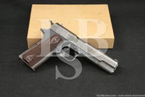 WWI US Colt Model of 1911 U.S. Army .45 ACP Semi-Automatic Pistol, 1917 C&R